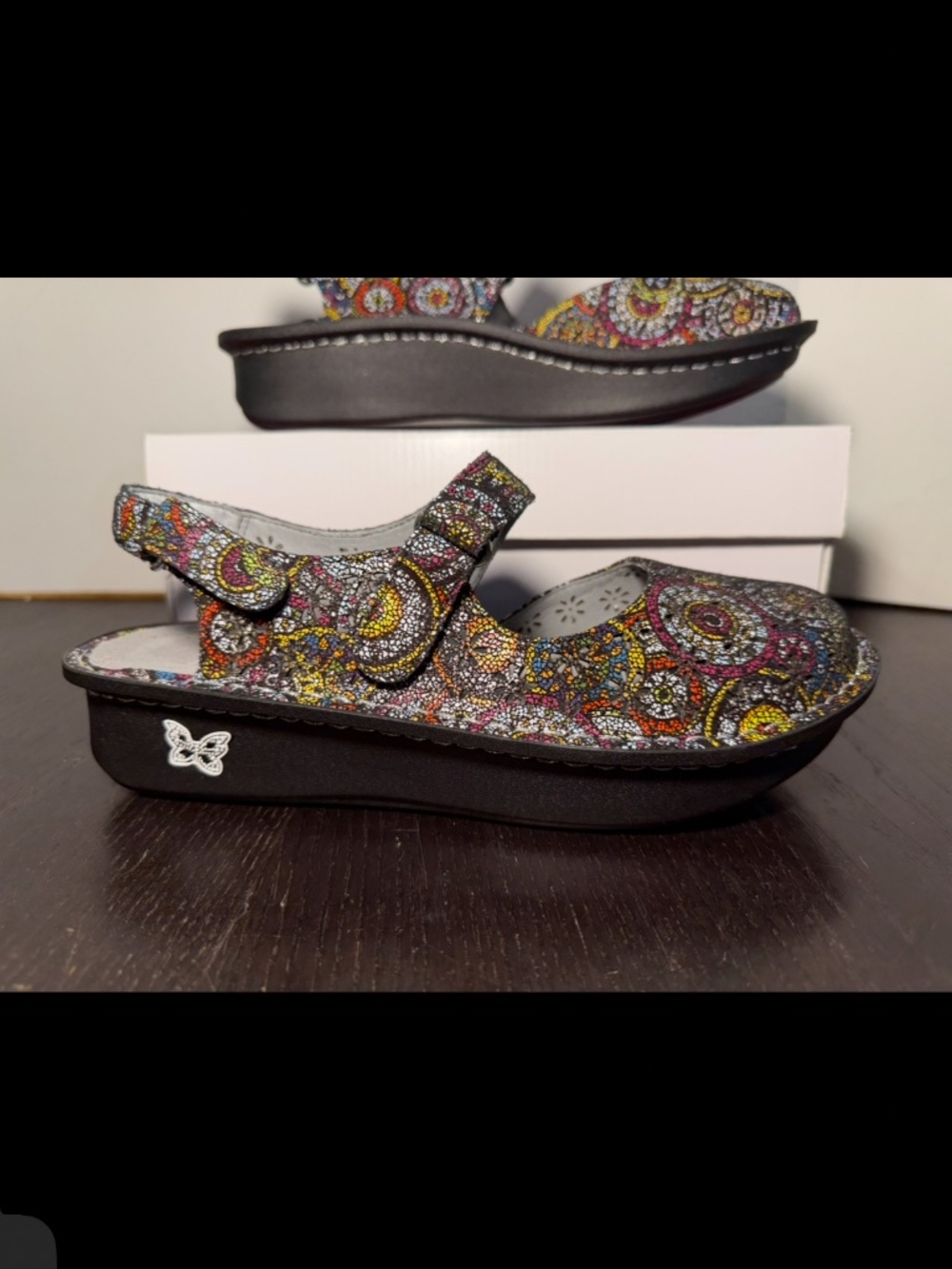 Alegria Jemma Mary Jane Clogs Shoes Multicolor Spiro Womans EU 39/US 8.5